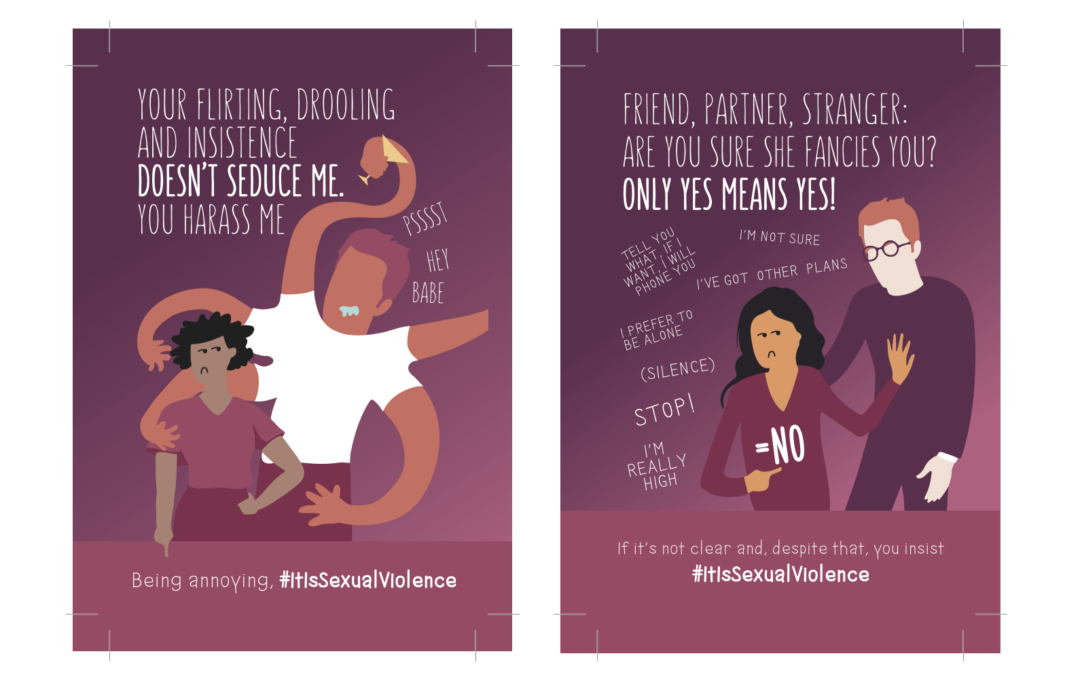 [EN] Hem corregit i revisat les postals de la campanya contra la violència sexista de la Fundació Salut i Comunitat