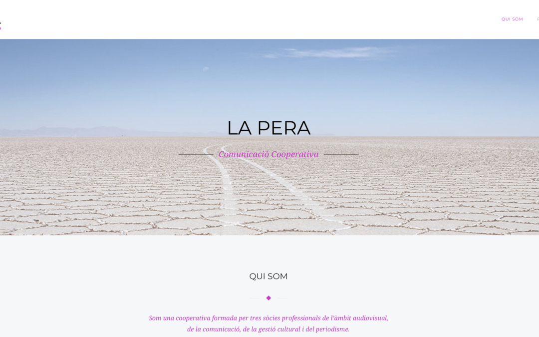 [CA] Hem corregit i revisat la pàgina web de la cooperativa La Pera